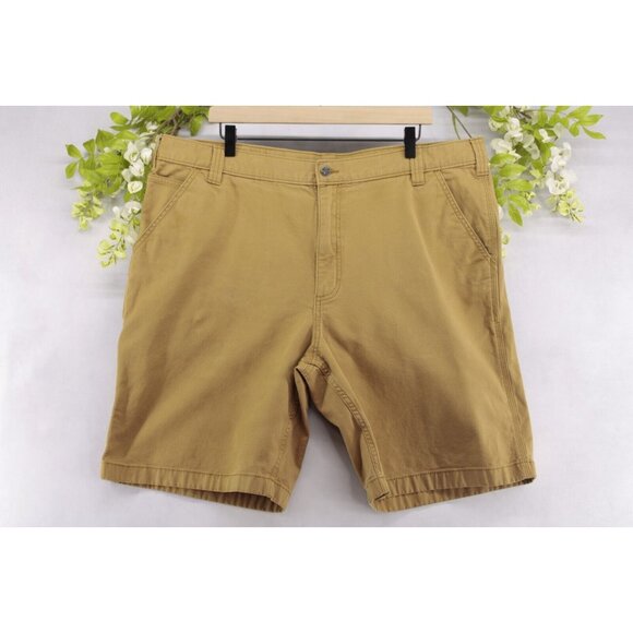 Carhartt Other - Carhartt Men's Rigby Rugged Flex Relaxed Fit Canvas Work Short Hickory Tan Sz 42
